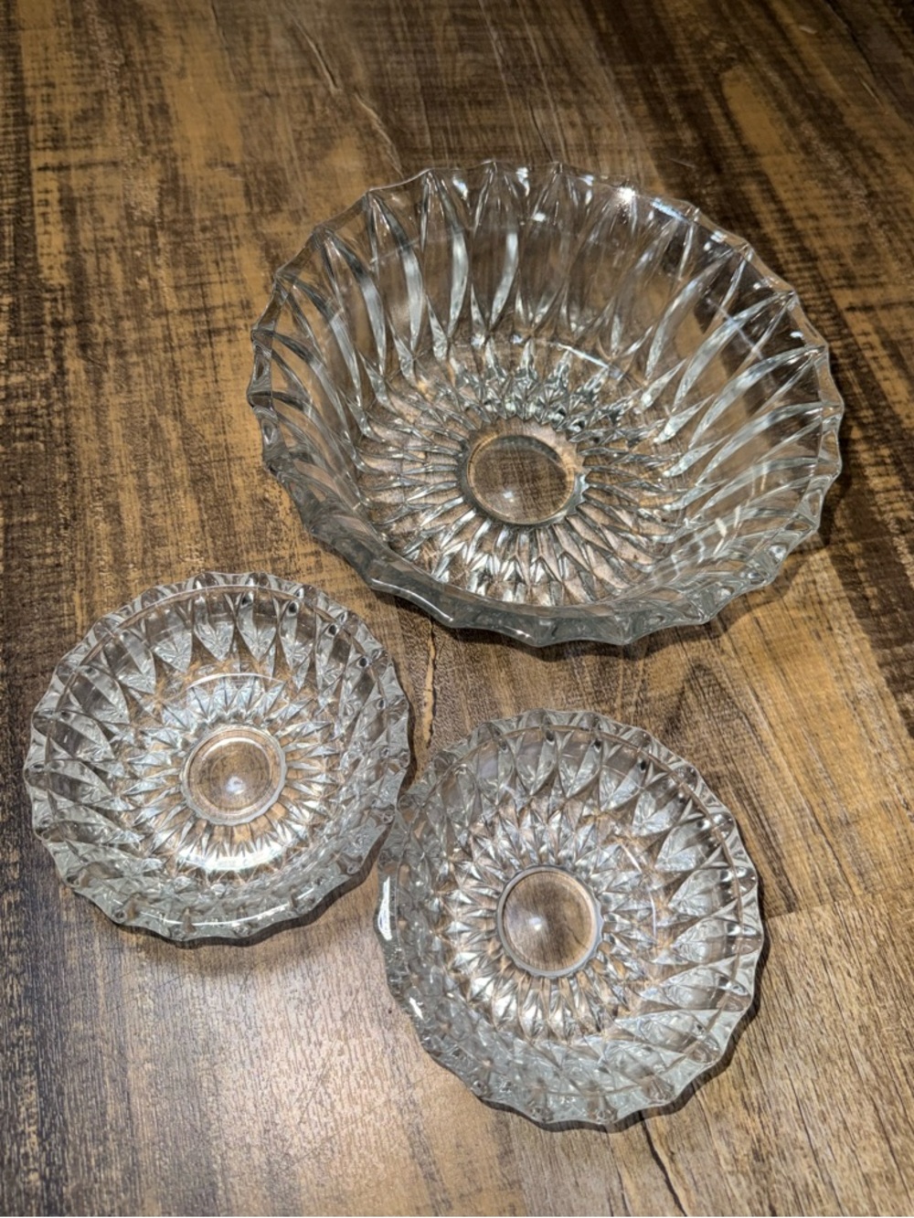 St. Clair Glass Dessert Bowl Set (3)